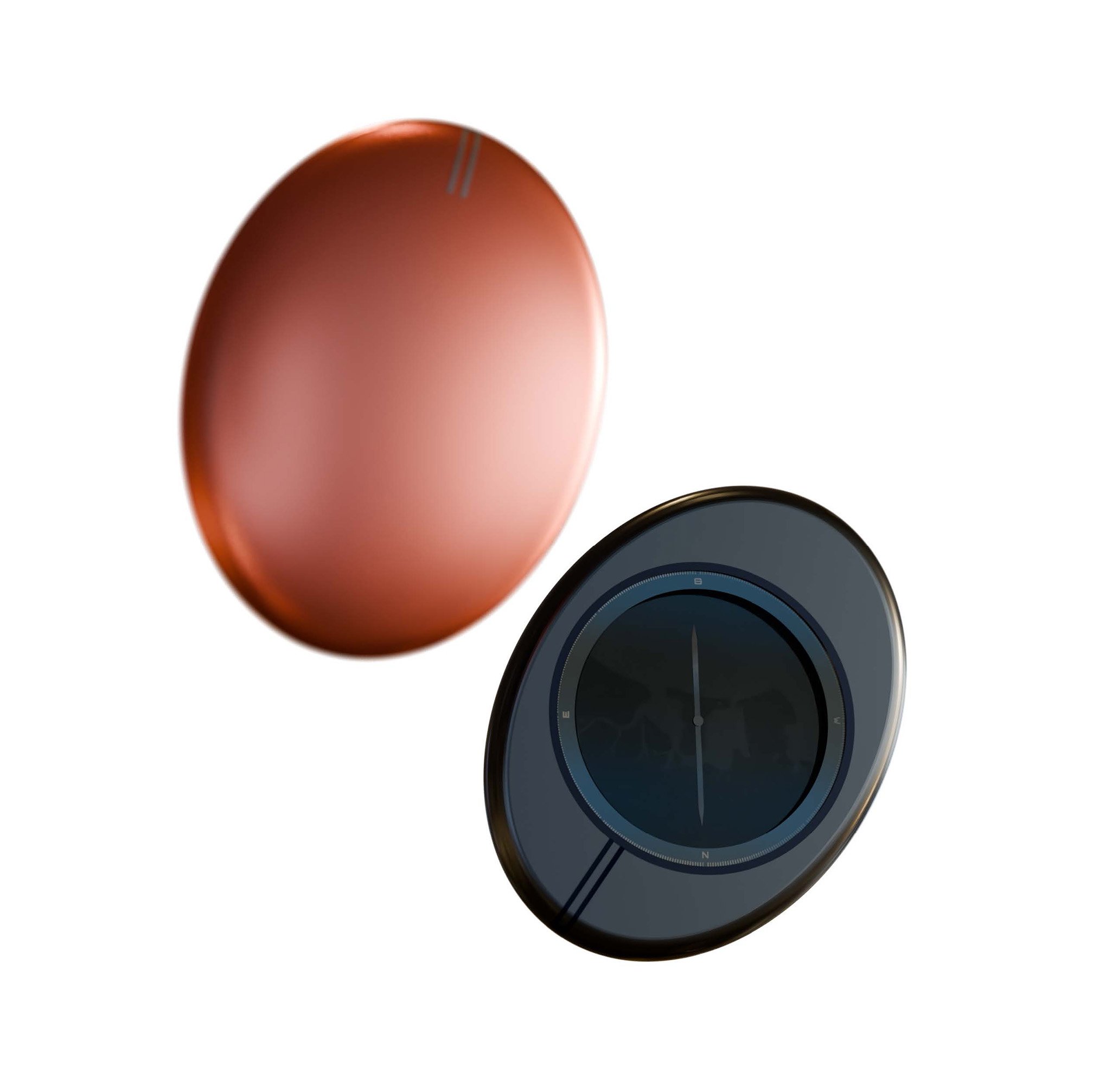 The Wilks Compass, une boussole sculpturale rouge et noire